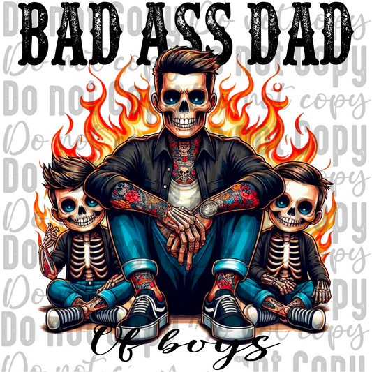 Bad Ass Dad Of 2 Boys png