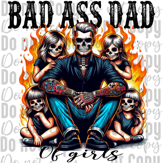 Bad Ass Dad Of 4 Girls png