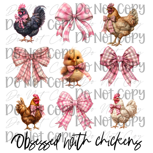 Obsessed With Chickens PNG