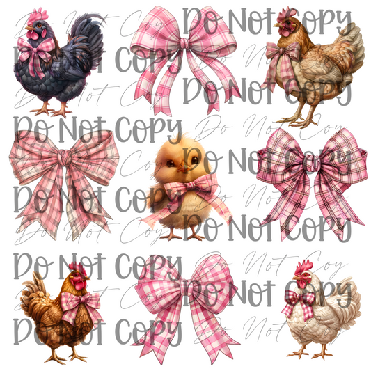 Bows and Chickens PNG