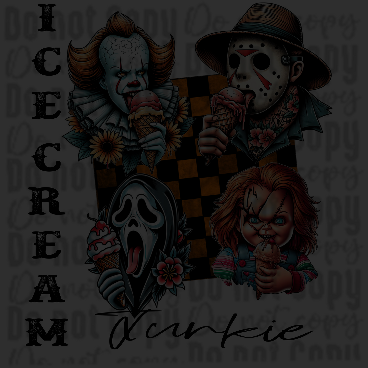 Ice cream and horror Png