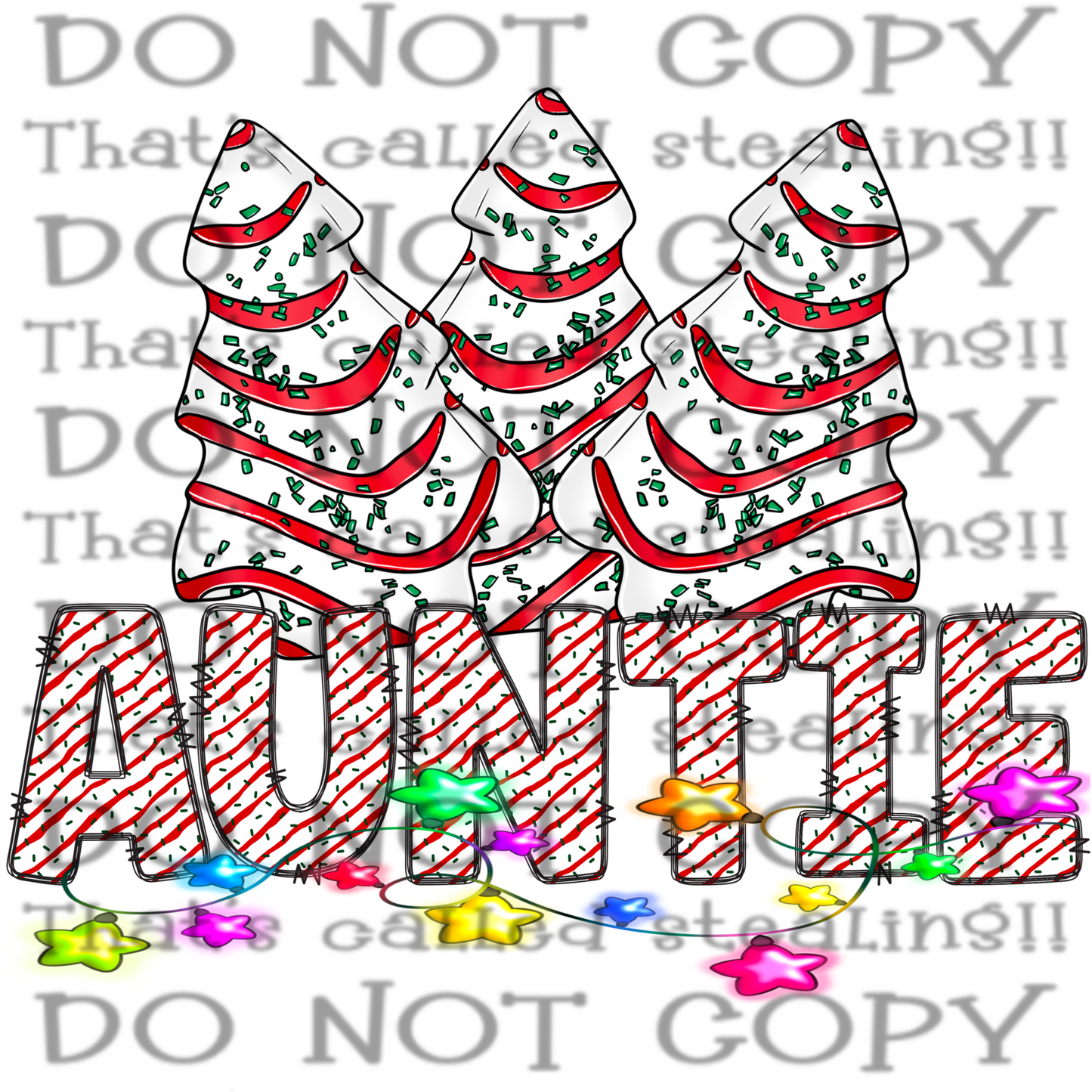 Auntie Christmas Tree Cake Png