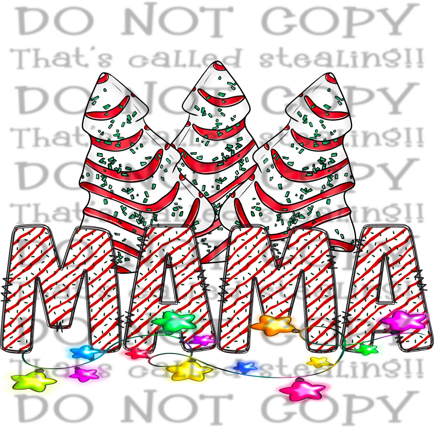 Mama Christmas Tree Cake Png